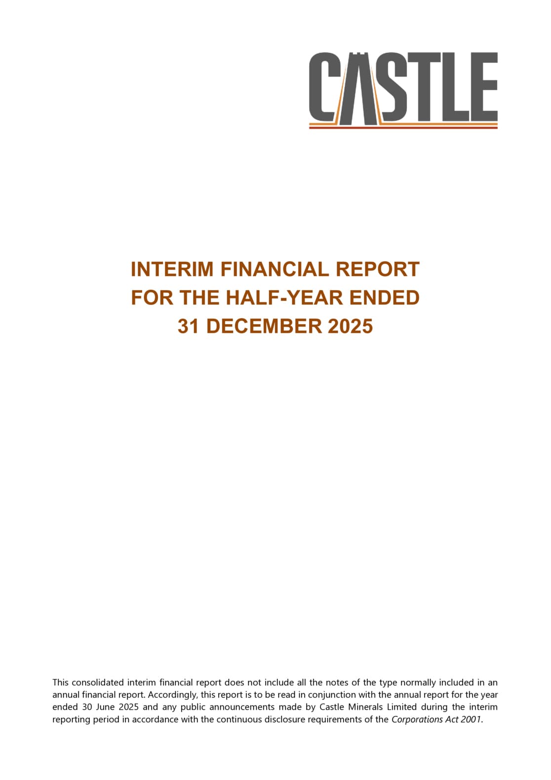 Half Year Accounts